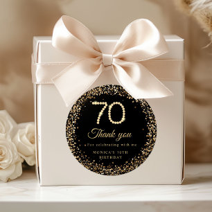 Gouden Diamanten 70e Verjaardag Dank je Sticker