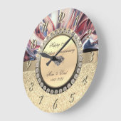 Gouden diamanten abstract 25ste huwelijksjubileum  grote klok (Hoek)