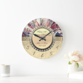 Gouden diamanten abstract 25ste huwelijksjubileum  grote klok (Huis)