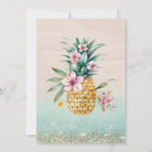 Gouden Diamanten, Bloemen Ananas Strand Zoet 16 Kaart (Achterkant)