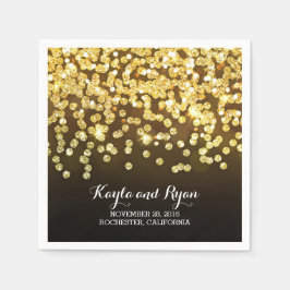 gouden diamanten bruiloft servetten