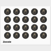 Gouden Diamanten Champagne Toast Viering Favor Ronde Sticker (Vel)