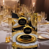 Gouden Diamanten Dinner Party 50ste Verjaardag Kaart
