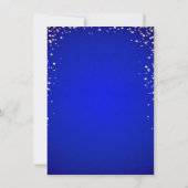 Gouden Diamanten Frame Koningsblauw Kaart (Achterkant)