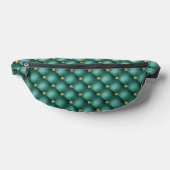 Gouden diamanten getuft turquoise Fanny Pack Heuptasje (Liggend)