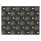 Gouden diamanten getuft zwart en goud tafelkleed (Voorkant (Horizontaal))