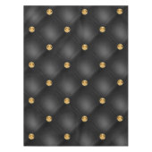 Gouden diamanten getuft zwart en goud tafelkleed (Voorkant)