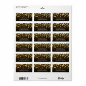 Gouden Diamanten Glitter Bruiloft Etiket (Full Sheet)