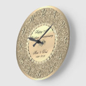 Gouden diamanten, glitters  25e trouwdag grote klok (Hoek)
