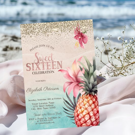 Gouden Diamanten, Hibiscus Ananas Strand Zoet 16 Kaart