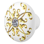 Gouden Diamanten juweel Edelsteen Keramische Knop (Rechts)