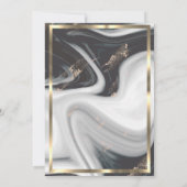 Gouden diamanten kader marmeren bruiloft jubileum kaart (Achterkant)