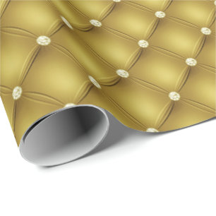 Gouden diamanten kerstcadeaupapier cadeaupapier