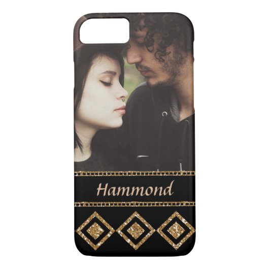 Gouden Diamanten & Kettingen met Foto Case-Mate iPhone Case (Achterkant)