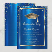 Gouden Diamanten, Lijst, Afstudeerdop Royal Blue Kaart (Voorkant / Achterkant)