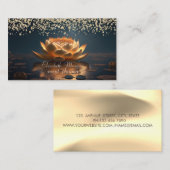 Gouden Diamanten Lotus Donker Visitekaartje (Voorkant / Achterkant)