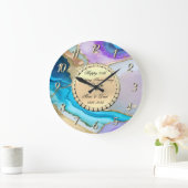 Gouden Diamanten Marmer 25e Bruiloft Jubileum Grote Klok (Huis)