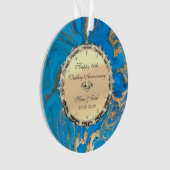 Gouden Diamanten, Marmer 50ste Trouwdag Jubileum Ornament (voorkant)