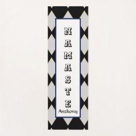 Gouden diamanten NAMASTE typografie monogram Yogamat