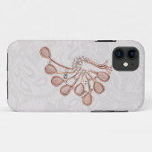 Gouden Diamanten Pauw Paisley Kant iPhone 5 Case-Mate iPhone Case (Achterkant (horizontaal))