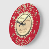 Gouden Diamanten Rode 25e Trouwdagjubileum Grote Klok (Hoek)