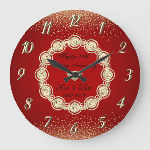 Gouden Diamanten Rood Goud 50 Huwelijksjubileum Grote Klok