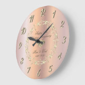 Gouden Diamanten Roze Goud 25ste Huwelijksjubileum Grote Klok (Hoek)