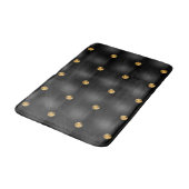 Gouden Diamanten Tufted Black Bath Mat (Gekanteld)
