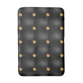 Gouden Diamanten Tufted Black Bath Mat (Voorkant Verticaal)
