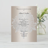 Gouden diamantenboeket  ELEGANT TROUWFEEST Kaart (Staand voorkant)