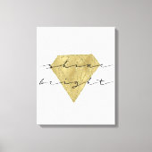 gouden diamantglans canvas afdruk (Voorkant)