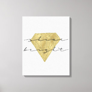 gouden diamantglans canvas afdruk