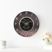 Gouden diamantkrullen 25e vervaagde huwelijksverja grote klok (Huis)