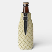 Gouden Diamantplaat Metaal Uiterlijk Flesjeskoeler (Fles Achterkant)