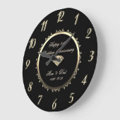 Gouden diamantswervels 25e trouwdagjubileum grote klok (Hoek)