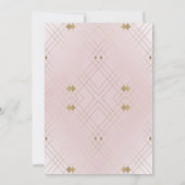 Gouden Diamond Roze Deco Gatsby 5 x 7 Tafelnummer (Achterkant)
