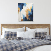 Gouden Diepten Premium Ingepakt Canvas Afdruk (Insitu (Slaapkamer))