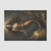 Gouden Diepten Zeemeermin Decoupage Tissuepapier (Voorkant)