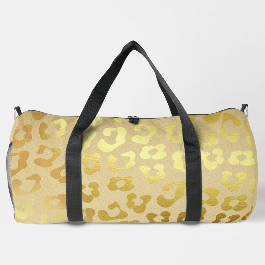Gouden Dierenprint Duffeltas Plunjezak (Achterkant)