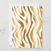 Gouden Dierenprint Uitnodiging (Achterkant)