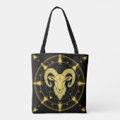 Gouden Dierenriemsymbool van Ram Tote Bag (Achterkant)