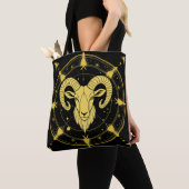 Gouden Dierenriemsymbool van Ram Tote Bag (Dichtbij)
