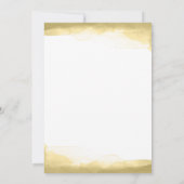 Gouden Dijon Mosterd Aquarel Moderne Bruidsdouche Kaart (Achterkant)