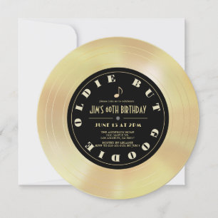 Gouden Disc/Vinyl Plaat 60e Verjaardag Kaart