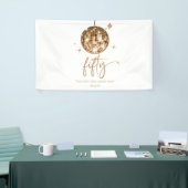 Gouden Disco Bal 50ste Verjaardagsfeestje Spandoek (Beurs)