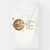 Gouden Disco Bal 50ste Verjaardagsfeestje Spandoek (Verticaal)
