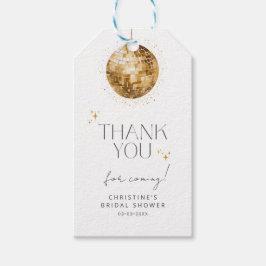 Gouden Disco Bal Bruiloftsborrel Bedankt Cadeaulabel
