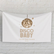 Gouden Disco Bal 'Disco Baby' Baby Shower