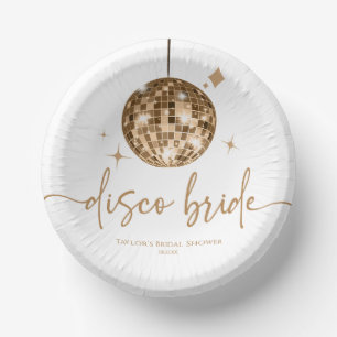 Gouden Disco Bal Disco Bruid Bruidsfeest Papieren Kommen