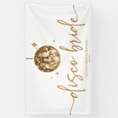 Gouden Disco Bal Disco Bruid Bruiloft Feest Spandoek (Verticaal)